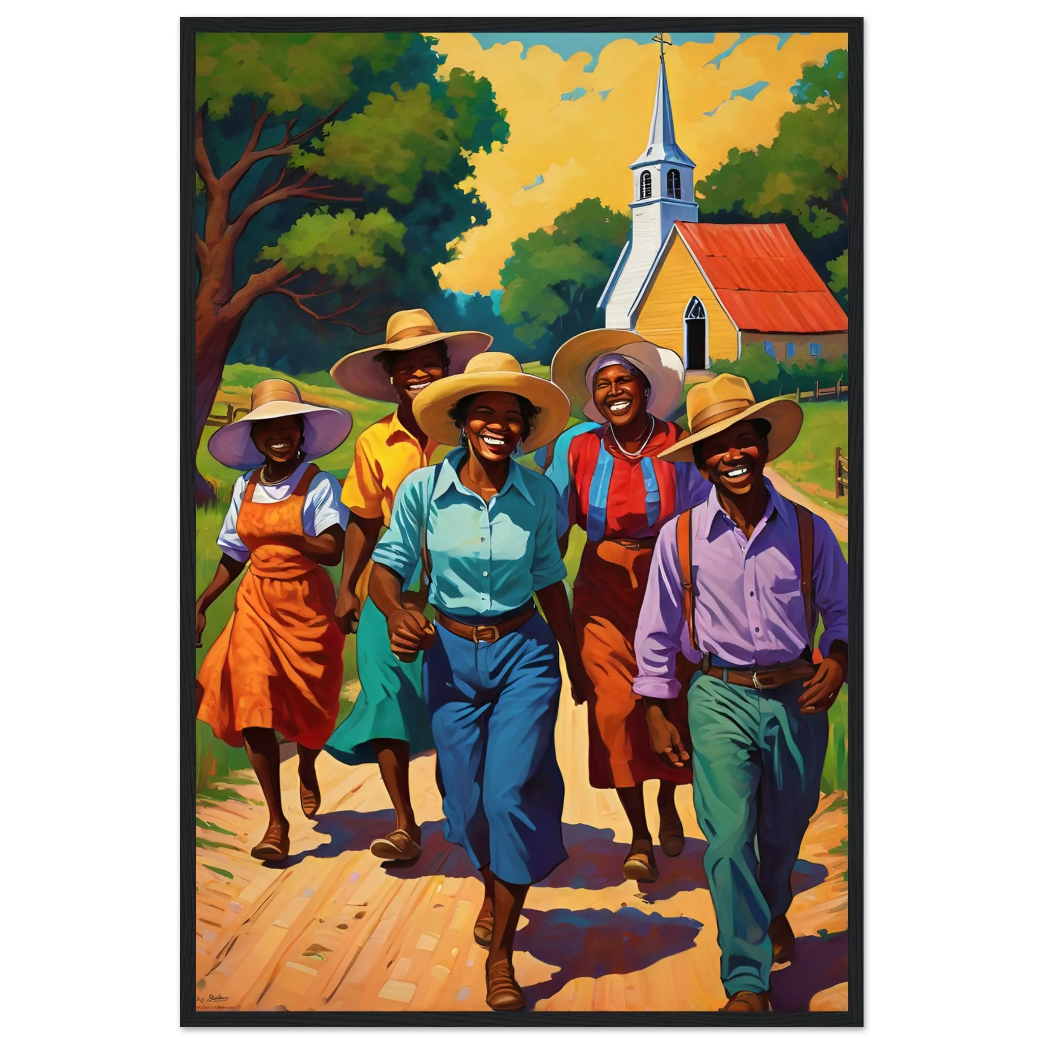 Sunday Service - Classic Matte Paper Wooden Framed Poster