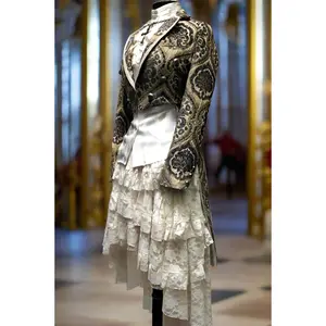 HARLEQUIN TAILCOAT - IVORY/BLUE TAPESTRY