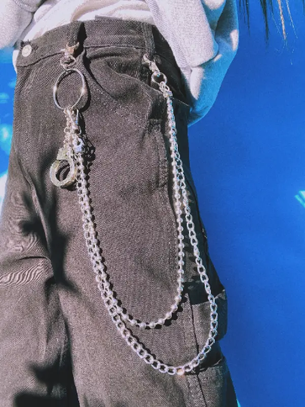 Handcuff + Ball Chain Pant Chain