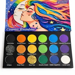 Connected Boutique Cosmic Rainbow 18 shade eyeshadow palette Makeup