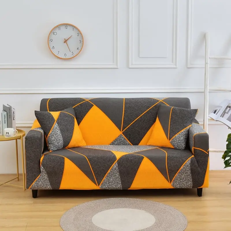 Geometric Pattern Sofa Cover with Pillowcase, 1 Count Soft Comfortable Sofa Slip Cover Protector, Household Decoration Supplies for Living Room, Elastic Sofa Slipcover, Sofa Couch Covers, slipcovers for couches and sofas, Sofa Covers Washable