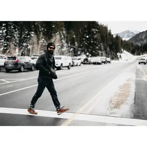 Cuffed Beanie with Leather Patch