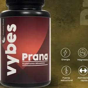 Ismerely Vybes Prana Dietary Supplement with Magnesium, B-Complex, and Turmeric | Energy, Muscle Support, and Daily Wellness | 30 Capsules