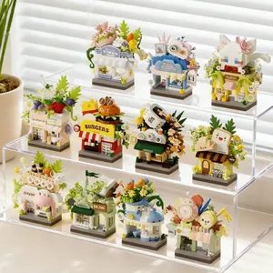 Moc Mini Commercial Store Building Block Set, Shop Snack Series, Includes Coffee Shop, Burger Shop, Pet Shop, Home Decor, Creative Gift, Moc Blocks Set