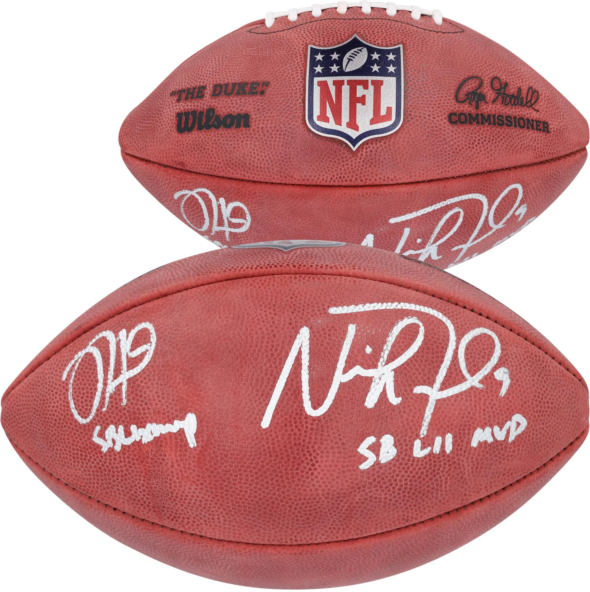 Jalen Hurts and Nick Foles Philadelphia Eagles Autographed Duke Football with Multiple Inscriptions - Fanatics Authentic Certified