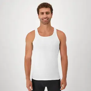 Hanes Men's Slim Fit Soft Plain Ribbed Cotton Tank Undershirts (Menswear), 6-Pack White, Moisture-Wicking Stretch Fabric, Tagless Comfort, Sweat-Absorbent, Casual Wear