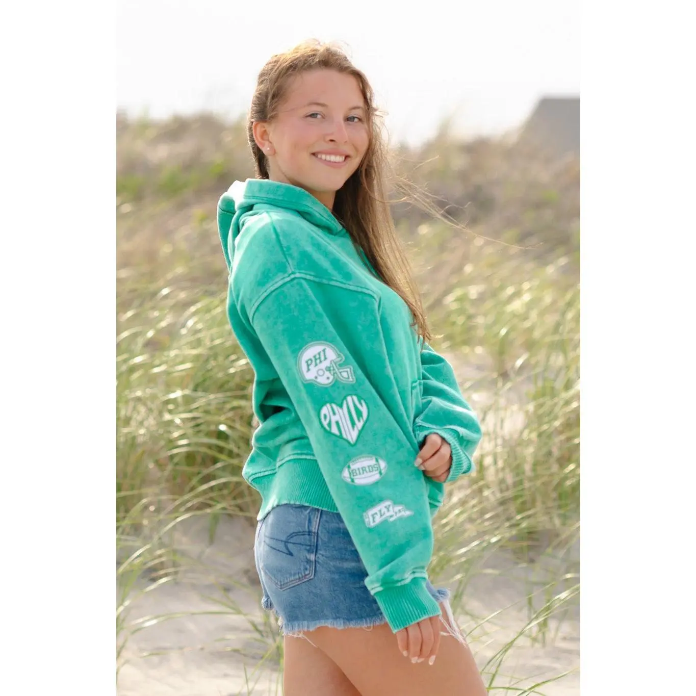 Philly Kelly Washed Multi Patch Hoodie