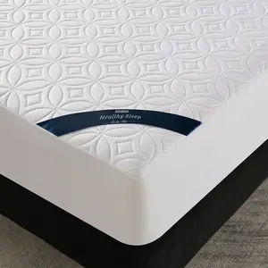 1 Pack Geometric Quilted Fitted Mattress Pad Waterproof Breathable Soft Mattress Protector Deep Pocket Noiseless Bed Cover for Queen King Twin Size Bed Bedroom Hotel Dorm Kids Adults All Season Use