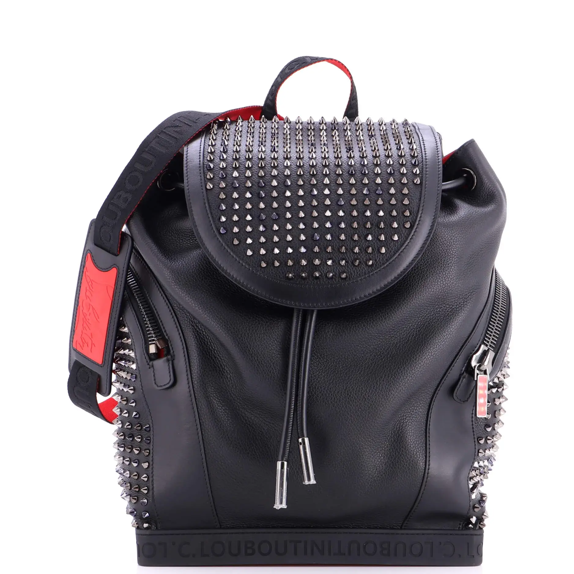 Pre-owned christian louboutin Leather, Rubber Backpacks Explorafunk Backpack Spiked Leather by Rebag