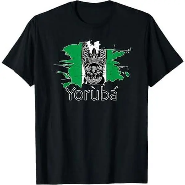 Yoruba Nigerian Tribal Mask Nigeria Yoruba Flag T-Shirt