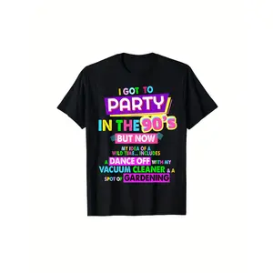 [100% Cotton] 100% CottonWomen'S 90S Retro Rave & Festival Costume T-Shirt - 90S Themed Outfit With Round Neck, Machine Washable Vintage Aesthetic For 90S Birthyear Parties, Digital Print For - Wear ()