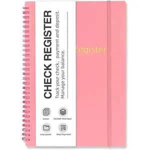 Check Registers for Personal Checkbook, Spiral Large Check Register Book, Budget Planner with Check Register for Personal and Work, 7.5'' x 10'' -