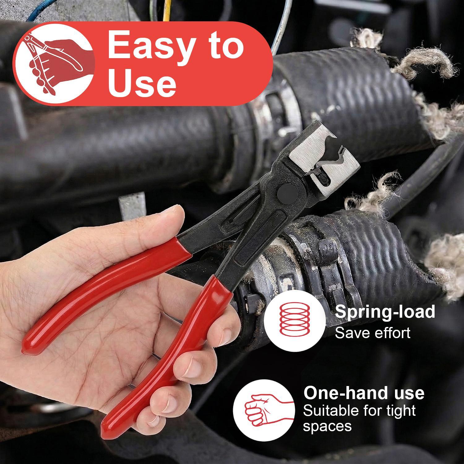 Auto Repair Automotive Electrical Disconnect Pliers, High-Carbon Steel 60° Angled Connector Separator, Hose Clamp Pliers, Trim Clip Removal Tools & Plug Release for Auto Repair