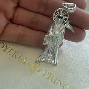 Plata Silver Santa Muerte Dije Pendant