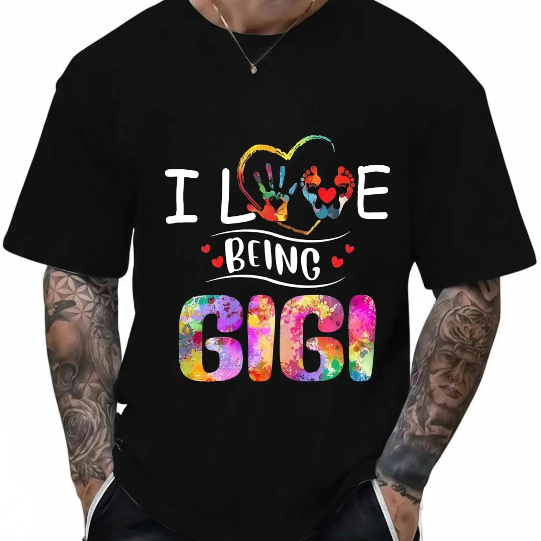 100% Cotton Unisex Womens I love Being Gigi - Colorful Art- Grandmatee
