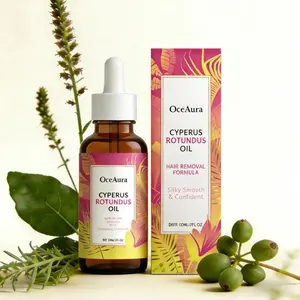 Oceaura Natural Cyperus Rotundus Oil for Hair Removal, Soothing Skin Moisturizing, Tighten Pores, Reduce Hair Growth on Body, Jojoba, Smooth, Gentle, Body Care, Moisturize