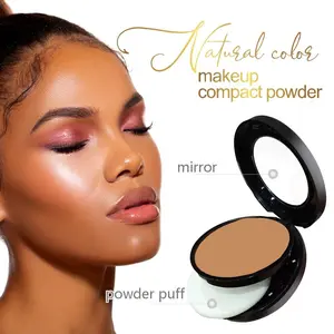 Waterproof Dual Color Compact Powder Foundation, Long-Lasting Full Coverage, Natural Finish, SPF Protection, Easy-To-Use Makeup Tool for Women & Girls