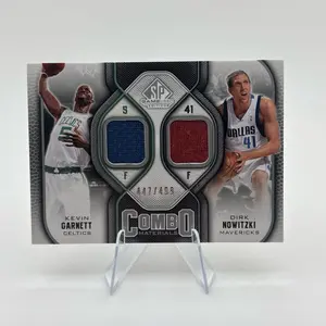 2009-10 SP Game Used Combo Kevin Garnett Dirk Nowitzki DUAL GAME USED JERSEY #/499