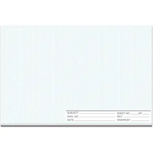 1 Pack 50 Sheets 11" x 17" Isometric Graph Paper Pad Landscape for 3D Designs Architecture Landscaping Engineering Drafting