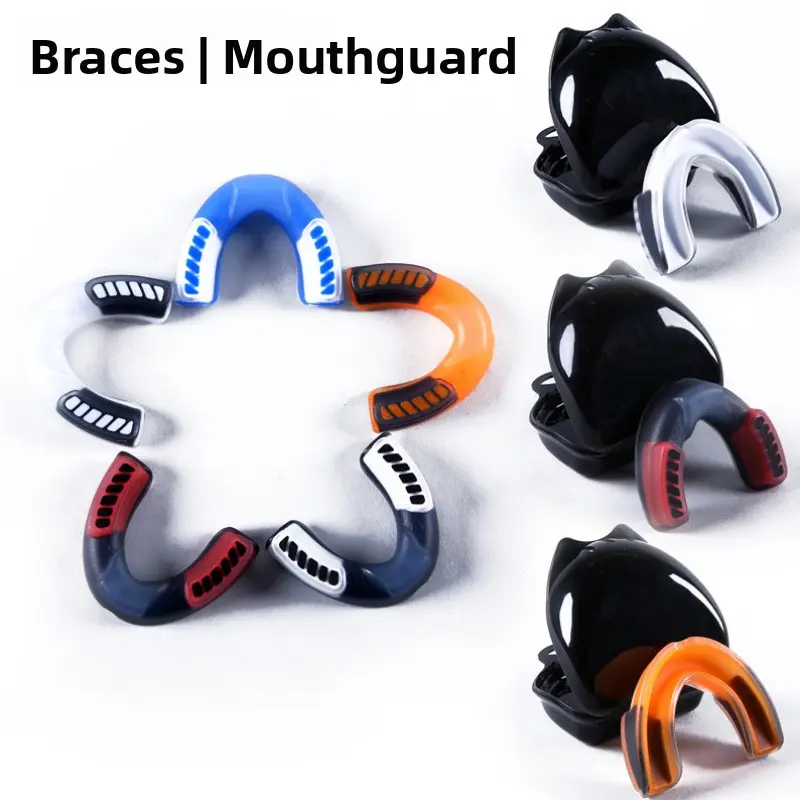Sports mouth guards for children and adults, suitable for Taekwondo, Sanda, boxing, single-sided non-double-sided mouth guards, basketball mouth guards
