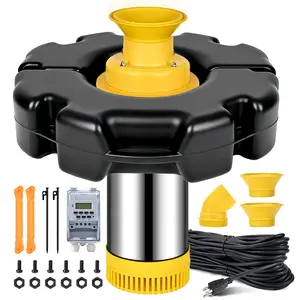Floating Pond Fountain Aerator 1HP 750W, Decorative Water Fountain Pump for Ponds & Lakes, 15000 GPH Stainless Steel Aeration System with Timer & 100FT Cord