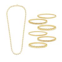 6 Pc 3mm/4mm/6mm Bracelets & Necklace Set
