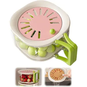 2PCS Rotatable colander, Kitchen Draining Bowl Vegetable Washing Basket, Fruit Vegetable Washing Sink Soup Basket Berry washer, Food strainer cut fruit colander, Small collapsible folding basket with handle strainer set plastic，Mini house kit(Pink)