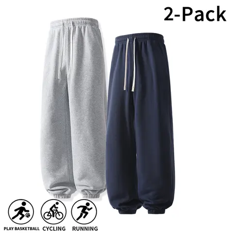 Men’s cozy fall jogger pants, relaxed fit design, adjustable drawstring waist, stretchy soft material, convenient side pockets, versatile everyday wear for adult men, suitable for sports training, outdoor activities, city strolls, and casual hangouts