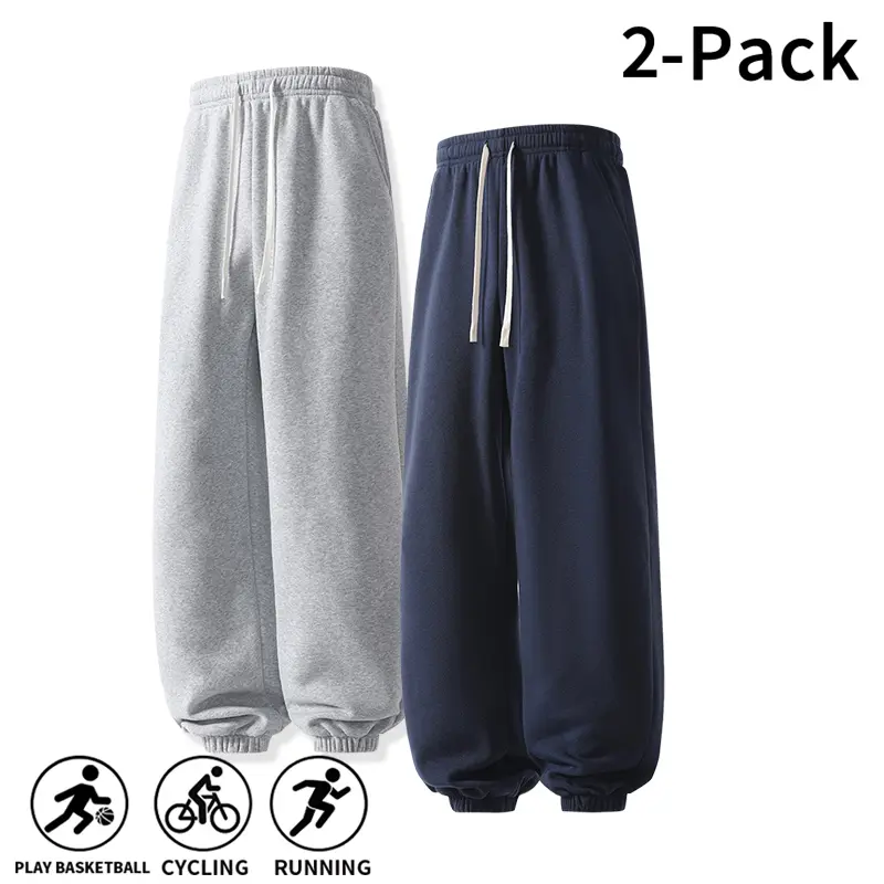 Men’s cozy fall jogger pants, relaxed fit design, adjustable drawstring waist, stretchy soft material, convenient side pockets, versatile everyday wear for adult men, suitable for sports training, outdoor activities, city strolls, and casual hangouts