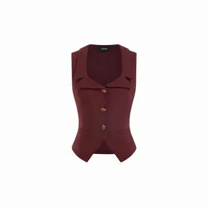 Cider Metal Detail Collar Waistcoat
