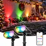 [Christmas Decorations] Linkind Smart Solar Spotlights RGBTW Color Changing Cool Warm White Landscape Lighting APP Control Solar Lights Outdoor IP67 Waterproof for Yard Garden Pathway with AI-Dot App for Customizable Scenes Solar Outside Lights
