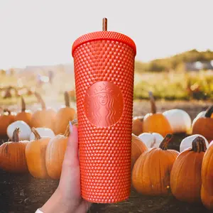 Starbucks Tumbler Orange Studded Halloween Studded Fall 2022