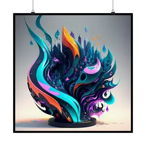 Cyberpunk Disco Square Matte Posters