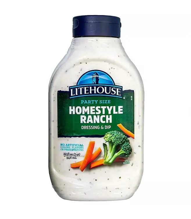 Litehouse Homestyle Ranch Dressing & Dip 32 fl oz Party Size No Artificial Colors Flavors or Preservatives