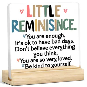 Motivational Acrylic Affirmation Sign for Desk, Mental Health Decor, Daily Reminder for Women & Teens, Ideal for Therapy Rooms & Offices