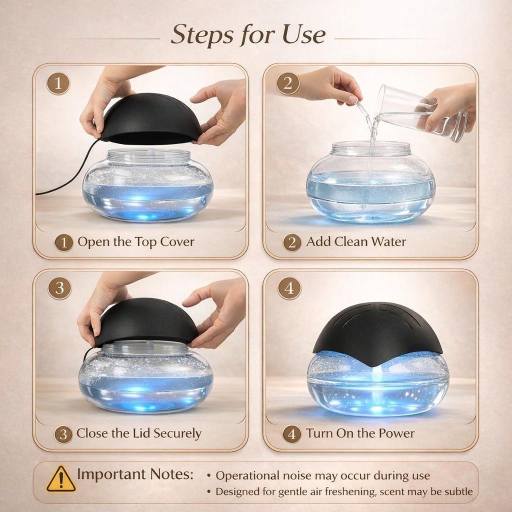 Air Purifier Water Filter Air Cleaner For Home Aromatizer With LED Night Light For Smoke & Pets Aromatic Fragrance Machine, allergy, odor eliminator outdoorfun Air Purifier Water Filter Air Cleaner For Home Aromatizer With LED Night Light For Smoke & Pets Aromatic Fragrance Machine, allergy, odor eliminator outdoorfun