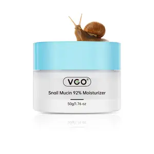 VGO Snail Mucin 92% Moisturizer Daily Face Cream for Dry Sensitive Skin 50g Hydrating Comfort Formula Cleanses Moisturizes Oily Skin