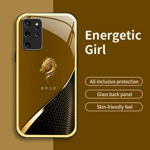 Suitable for [Galaxy S20 +] multi-color faucet phone case, high-value glass case, personalized business style phone case, simple new phone case-888