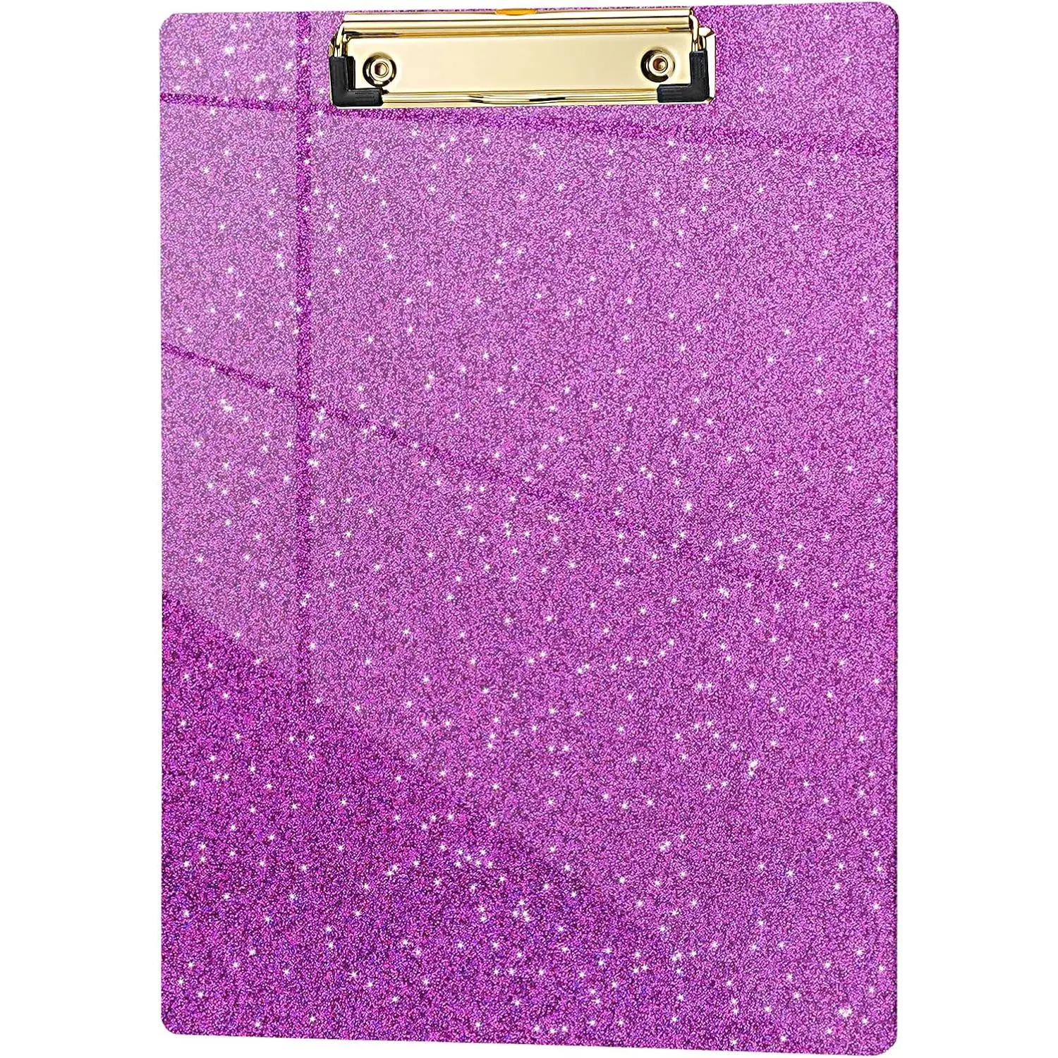Plastic Glitter Clipboard - 8.5x11" Standard Letter A4 Size, Cute Confetti Design, Office/School Supplies for Teachers, Girls; Ideal for Halloween, Christmas, Mother's Day, Valentine's Day, Unisex