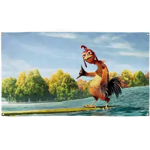 Chicken Joe Flag 3x5 Ft Double Sided Printing HD Patterns for Bedroom Xavier Wulf Tapestry Funny Polyester Decor Wall Banner 100% Polyester Fiber