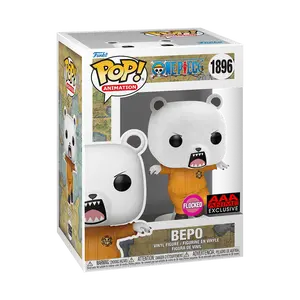 Funko Pop! One Piece - Bepo (Flocked) #1896 Exclusive (Sticker may vary) Collectible Pop Vinyl Figure