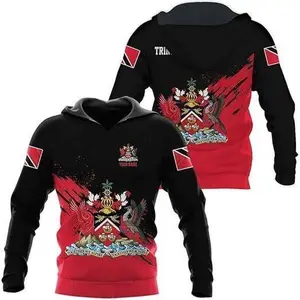 Personalized Trinidad & Tobago 3D Hoodie, Trinidad and Tobago Coat of Arms Flag