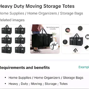 HEAVY DUTY MOVING STORAGE TOTES