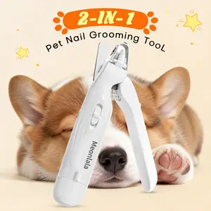 Meontala 2-IN-1 PET NAIL CLIPPER&GRINDER Safety & Easy to Use Low Noise&Vibration Clipping & Grinding Tool for Pet Nail Care