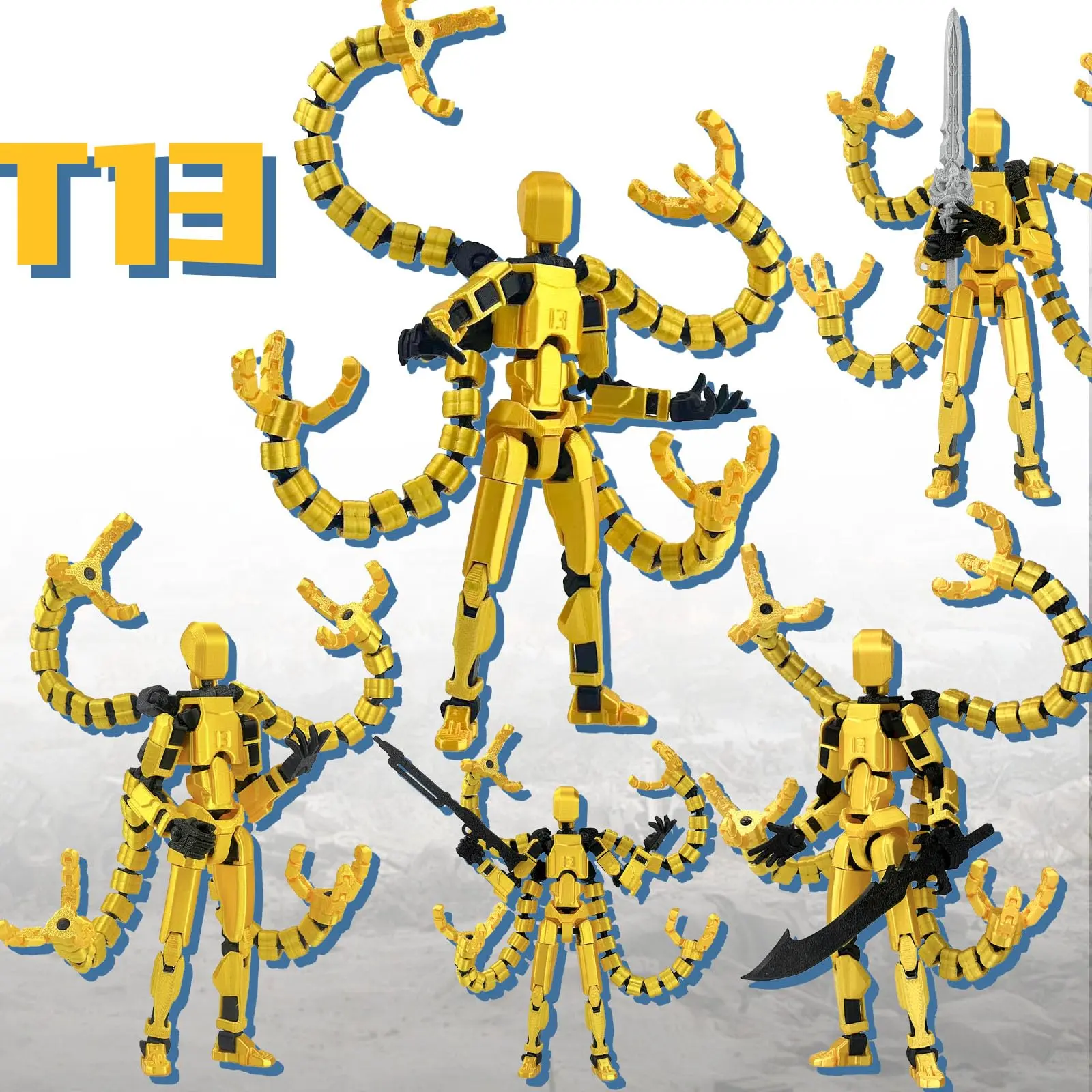 Mystery Blind Box (3 pieces) Assembled T13 Action Figure