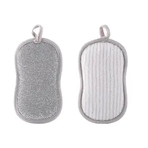 Reusable Microfiber Kitchen Cleaning Sponges - Scratch-Free Multi-Use Scrubbers for Dishes, Pots & Cookware