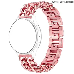 Stainless steel strap, Smart watch straps compatible with Samsung Galaxy 7/6/5/4/FE 44mm 40mm, Watch 6 Classic 47mm 43mm, Watch 5 Pro 45mm, Watch 4 Classic 46mm 42mm, 20mm metal strap, designer bracelet, jewelry bracelet