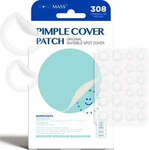 POINTMASS Invisible Acne Patches for Face, 2 Size 308 Dots Hydrocolloid Pimple Patch for Covering Zits and Blemishes, 0.1mm Ultra Thin Acne Spot w/ Tea Tree Oil, First Aid for Daytime Makeup hydrocolloid patch