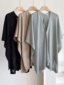 Women's Solid Color Shawl, Casual Soft Comfortable Fashion Shawl for Daily Wear, Fashion Accessories for Women & Girls, Scarf