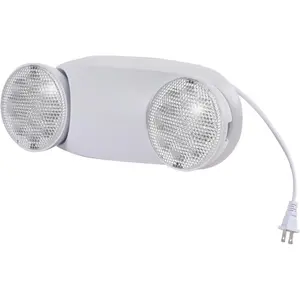 LED Emergency Lights with Battery Backup Commercial Emergency Light Fixtures for Business Home Power Failure Outage Exit Sign Lighting with Plug in Cord AC85-277V 200lm 4Hours
